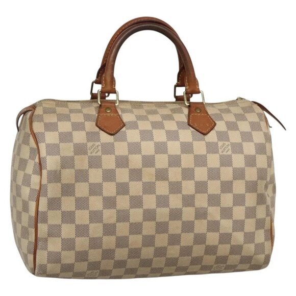 LOUIS VUITTON Damier Azur Speedy 30 Hand Bag N41533 LV Auth 135479 - Picture 2 of 16